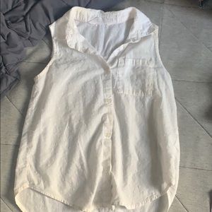 White tank top with collar